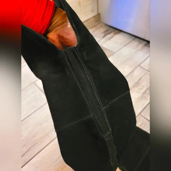 ANNA CORI Crosta Negru black suede over the knee designer luxury boots Wmn's 7.5 - Picture 5 of 16